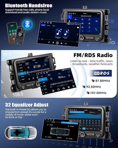 Sixtop [2+64g] Android Car Stereo لجيب Grand Cherokee 2004-2007 استبدال Radio Carplay Android Auto Mirror Link 30 turn in Kuwait