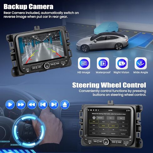 Sixtop [2+64g] Android Car Stereo لجيب Grand Cherokee 2004-2007 استبدال Radio Carplay Android Auto Mirror Link 30 turn in Kuwait