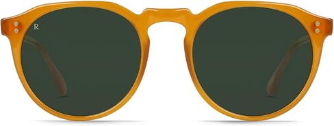 RAEN Ð Remmy Ð Unisex Retro Round Sunglasses UV Protection - Honey/Bottle Green (Size 52 MM) in Kuwait