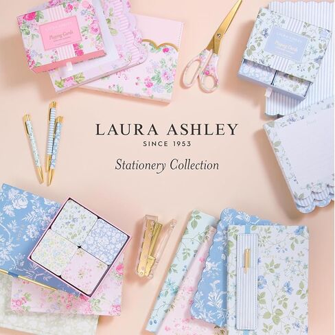 Laura Ashley Heirloom Cottage Play Cards-مجموعة من طوابق البطاقة القياسية في صندوق التخزين الأنيق-بطاقات البوكر والجسر المستوحاة in Kuwait