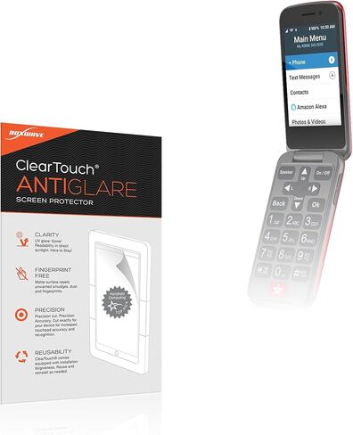 واقي شاشة Boxwave لـ Flivle Flip (واقي الشاشة Cleartouch Anti-Glare (حزمة) ، جلد غير لامع مضاد للأصفر للوجه النابض بالحياة in Kuwait