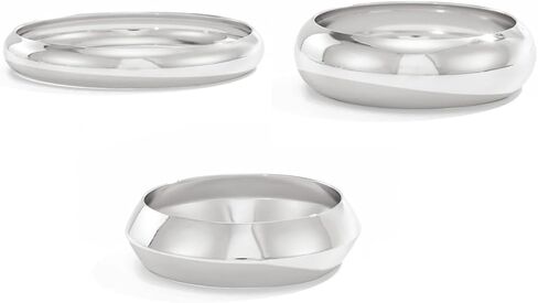 3PCS Chunky Gold Bangle Bracelets for Women Trendy Wide Wrist Cuff Bracelets Stack Statement Bangle Fashion Jewelry Gift in Kuwait