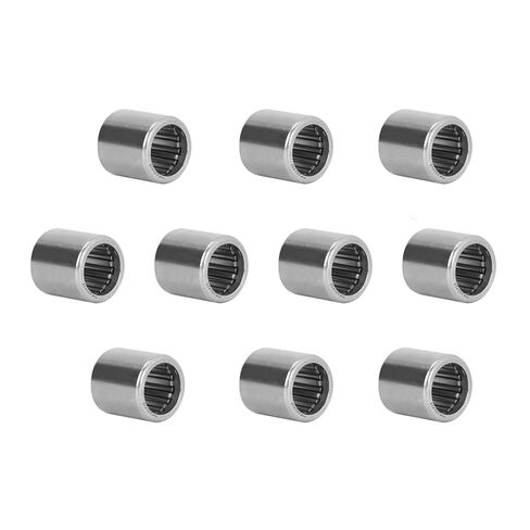 Drawn Cup Needle Roller Bearings, 10pcs HK081412 Open End Caged Bearing, 8mm Bore, 14mm OD, 12mm Width ST14 Steel Single Row Roller in Kuwait