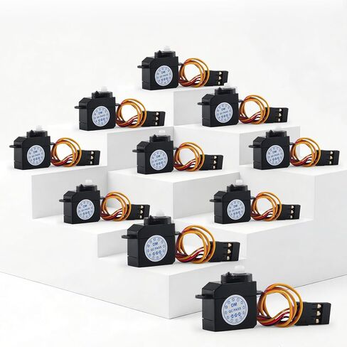 2.1G Micro Server DM-S0020 Micro Digital Servos Coreless Motor with JR Connector, Set of 6, for 1/14 1/16 1/18 for RC Aircraft, Cars, Planes, Robot in Kuwait