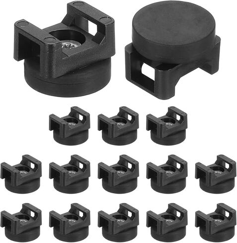 DMiotech 5Pcs Magnetic Zip Tie Mount,22mm Dia Multipurpose Magnetic Cable Clips Organizer Holders Clamps Saddle Type Management Base for Cable Wire Tubing Sleeving Conduit,Black in Kuwait