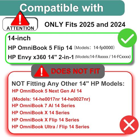 2 Pack Designed for HP Envy x360 14 2-in-1 Convertible Laptop Tempered Glass Screen Protector (14 inch,14z-fa,14t-fc/es), 9H Hardness Scratch Resistant Shield - (NOT Fitting Any Other HP Models) in Kuwait