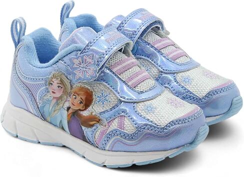 Disney Frozen Anna & Elsa Blue Girl's Lighted Athletic Sneaker (Toddler/Little Kid) in Saudi Arabia