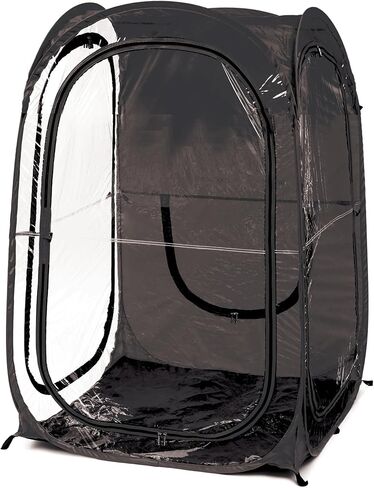 WeatherPod® The Original Shark Tank MyPod ™ 1-2 PORPON POD - ابق دافئًا وجافًا وخارجًا من الشمس - Weather Pod للرياضة أو المطر أو الرياح (أسود ، 46 "L x 46" W × 59 "H) in Kuwait