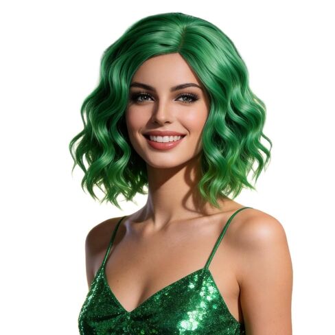 MAGQOO Grey Wig Gray Wig Women Girls Short Curly Wavy Bob Wig Grey Hair Wigs Synthetic Halloween Cosplay Costume Party Wigs in Kuwait