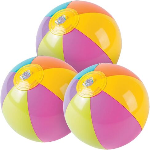 Fun Express Bright Mini Beach Balls, 5 inch - Bulk Set of 12 - Summer Pool and BeachToys, Party Favors and Handouts in Kuwait