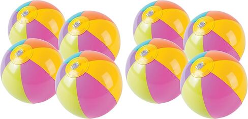 Fun Express Bright Mini Beach Balls, 5 inch - Bulk Set of 12 - Summer Pool and BeachToys, Party Favors and Handouts in Saudi Arabia