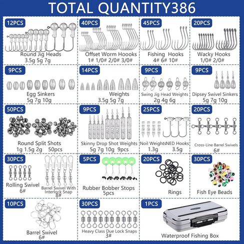 484 Pcs Fishing Tools Kit Fishing Accessories Kit Include Fishing Backpack Fish Hook Fishing Lures Fish Hook Remover Fish Lip Gripper for Men Women Fishing Gifts in Kuwait