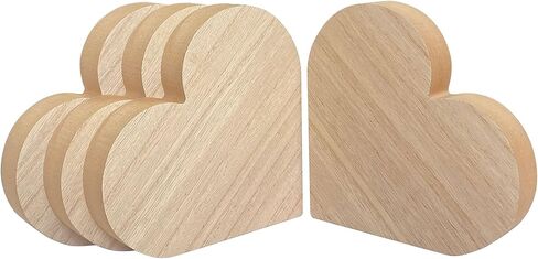 8 Inch 4 Pack Thick Wooden Heart for Crafts, Freestanding Wood Block Unfinished MDF Wood Heart Signs (8x8x1 in) in Kuwait