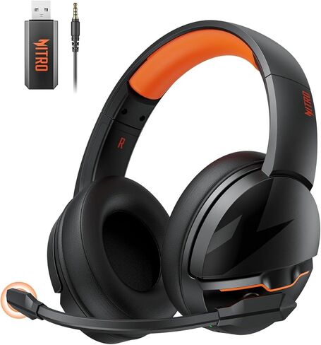 Acer PS5 Headset | Non-Stop 100H Battery | Dynamic 50mm Drivers | Clear Voice Mic | Bluetooth5.3, 3.5mm | Gaming Headphones for PC, Meeting, Music, PS4 Headset& Wireless Gaming Headset - White in Kuwait
