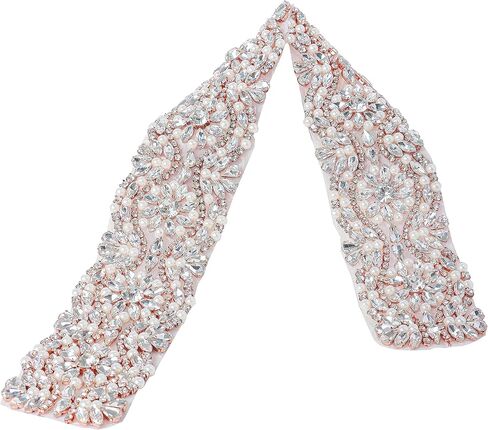 Pardecor Wedding Belt Rhinestone Belt Bridal Wedding Dress Sash Trim Rhinestone Applique Dress Belt Crystal Sash Accessories in Kuwait