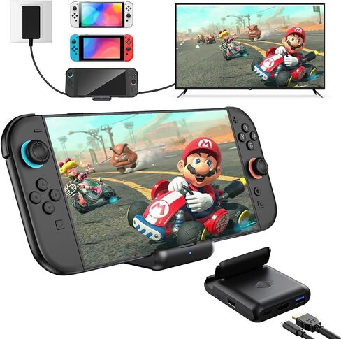 محطة الالتحام لـ Nintendo Switch ، منفذ 4K HDMI/USB 3.0/USB-C ، متوافق مع Nintendo Dock الرسمي (أسود) in Kuwait