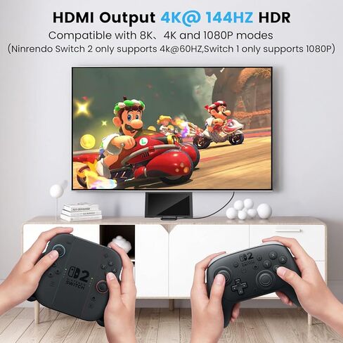 محطة الالتحام لـ Nintendo Switch ، منفذ 4K HDMI/USB 3.0/USB-C ، متوافق مع Nintendo Dock الرسمي (أسود) in Kuwait