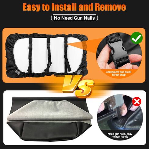 أغطية مقاعد عربة الجولف من الجلد الأسود وأغطية المقاعد الأمامية والخلفية متوافقة مع EZGO TXT 1994-2013 وسادة المقعد العادية الأصلية وخياطة بيج بدون دبابيس in Kuwait