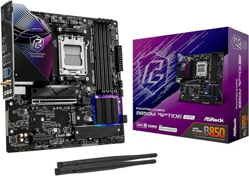 ASROCK AMD B850M PRO A WIFI 6E Socket AM5 RYZEN 9000/8000/7000 SERIES DDR5 8000+ (OC) MHZ 256GB Micro ATX Motherboard M.2 SATA3 6.0 GB/S PCIE 5.0 in Kuwait
