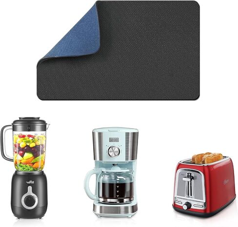 LOPNUR 14"x10" Small Appliance Slider, Appliance Sliders for Kitchen Appliances, 360° Rotating Sliding Tray for Coffee Maker, Heat Resistant Mat Cut to Fit Stand Mixer Air Fryer Microwave, Gray in Kuwait