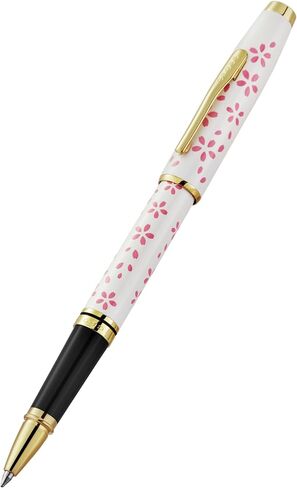 Cross Rich black lacquer with polished chrome appointments Coventry Refillable medium Point Rollerball Pen Signature center Band in Saudi Arabia