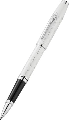 Cross Rich black lacquer with polished chrome appointments Coventry Refillable medium Point Rollerball Pen Signature center Band in Saudi Arabia