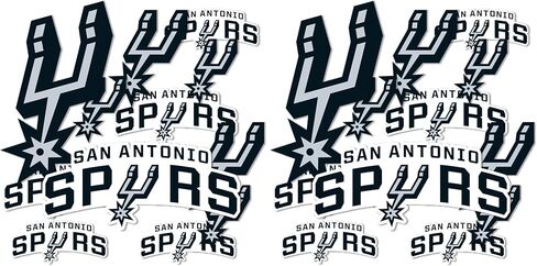 Desert Cactus San Antonio Spurs Stickers NBA Officially Licensed Vinyl Decal Laptop Water Bottle Car Scrapbook 11.42x8.94 Sheet (Type 1-1) in Saudi Arabia