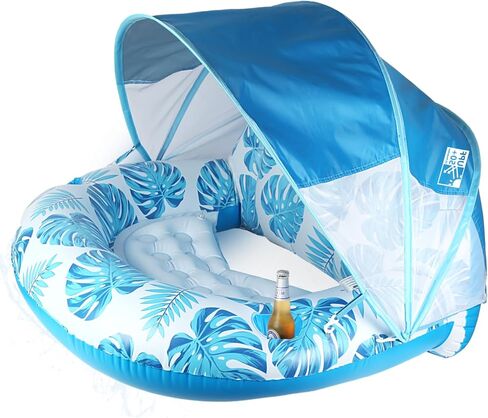 كرسي حمام سباحة جديد تم ترقيته مع الظل ، تطفو حمام السباحة XL للبالغين للبالغين ، وصياغة كرسي بليار in Kuwait