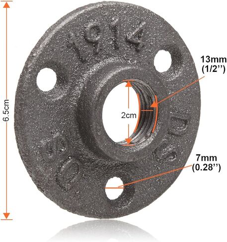20 حزمة 1/2 بوصة منفذ جانبي بأربعة اتجاهات، تجهيزات أنابيب حديد الزهر الصناعية، وصلة تركيب متقاطعة بأربعة اتجاهات، تجهيزات أنابيب صناعية مصبوبة لرفوف تزيين الأثاث بنفسك in Kuwait