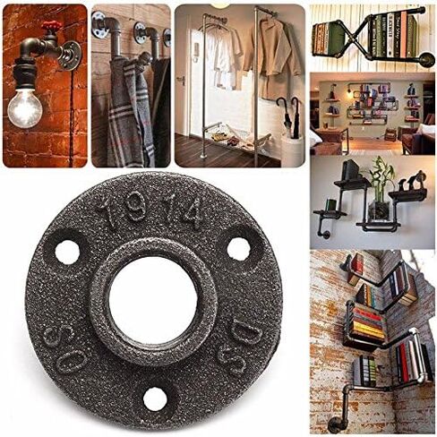 20 حزمة 1/2 بوصة منفذ جانبي بأربعة اتجاهات، تجهيزات أنابيب حديد الزهر الصناعية، وصلة تركيب متقاطعة بأربعة اتجاهات، تجهيزات أنابيب صناعية مصبوبة لرفوف تزيين الأثاث بنفسك in Kuwait