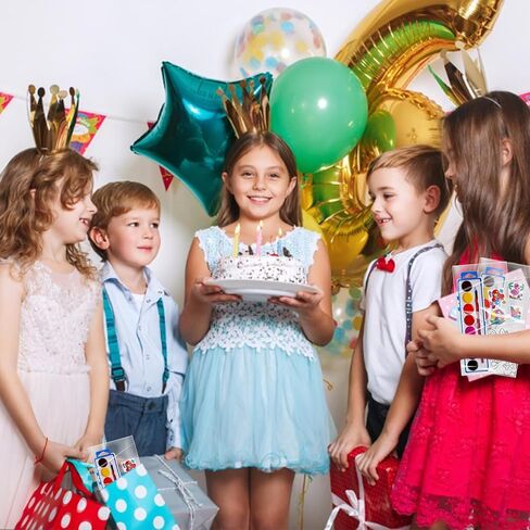 198 قطعة من مجموعات الطلاء المفضلة للحفلات للأطفال، لوحة قماشية صغيرة مرسومة مسبقًا ومجموعة حامل خشبي، كتب تلوين بألوان مائية وبطاقات هدايا وسلسلة مفاتيح للأطفال الطلاب ومستلزمات حفلات الفصول الدراسية الفنية in Kuwait