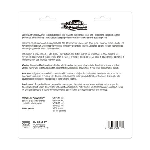 Disston BLU MOL XTRM Heavy Duty 6" Spade Bit,7/8" Dia. in Kuwait