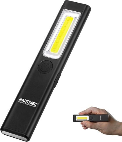 Hautmec 12-in-1 Pocket Complight مع مقطع ، وضوء عمل قابل لإعادة شحن المصباح المسطح مع شحن سريع USB-C ، والضوء المزدوج ، والقاعدة المغناطيسية ، وألومنيوم 500 لتر LED Torch IP64 مقاوم للماء وإسقاط in Kuwait