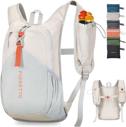 FIORETTO 10L Hiking Backpack for Men Women Lightweight Foldable Small Daypack for Travel Camping Outdoor, Beige in Kuwait
