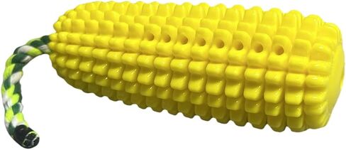 FJ Fourjoys Corn-Shaped Dog Chew Toy, Dog Toothbrush, Tough and Interactive Toy for Small, Medium and Large Dogs (Yellow) in Saudi Arabia