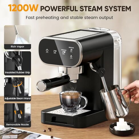 خدمة واحدة من صانع القهوة لكوب K والقهوة المطحونة ، Fast Brew One Cup Coffee Machine مع تذكير التذمر ونافذة الماء ، من 6 إلى 12 أوقية. أحجام المشروب in Kuwait