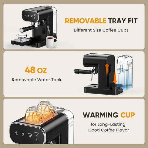 خدمة واحدة من صانع القهوة لكوب K والقهوة المطحونة ، Fast Brew One Cup Coffee Machine مع تذكير التذمر ونافذة الماء ، من 6 إلى 12 أوقية. أحجام المشروب in Kuwait