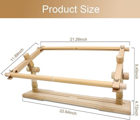 إطار التمرير النسيجي المطرز، إطار الغرز المتقاطعة، حامل طوق التطريز من خشب الزان الطبيعي، سهل الاستخدام، لوازم غرز متقاطعة لمشاريع التطريز الفنية الحرفية in Kuwait