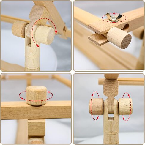 إطار التمرير النسيجي المطرز، إطار الغرز المتقاطعة، حامل طوق التطريز من خشب الزان الطبيعي، سهل الاستخدام، لوازم غرز متقاطعة لمشاريع التطريز الفنية الحرفية in Kuwait