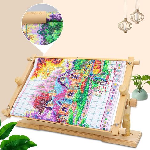 إطار التمرير النسيجي المطرز، إطار الغرز المتقاطعة، حامل طوق التطريز من خشب الزان الطبيعي، سهل الاستخدام، لوازم غرز متقاطعة لمشاريع التطريز الفنية الحرفية in Kuwait