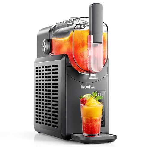 لا يحتاج أي جليد إلى آلة slushie ، آلة 2l/68oz inoviva slushy مع وظيفة التنظيف الذاتي ، صانع المشروبات المحترفة المجمدة للمنزل والمطبخ والحفلات in Kuwait