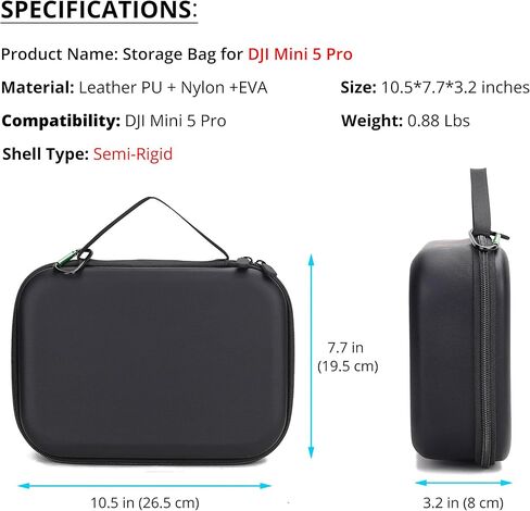 Osmo Mobile 7P Case, PU Leather Portable Shoulder Bag Storage for DJI Osmo Mobile 7 Pro/7 Gimbal Stabilizer and Accessories in Kuwait