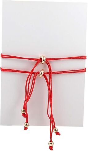 2-8 Pcs Red String Bracelet 7 Knots Kabbalah Protection Good Luck Thread Bracelets Handmade Cord Strand String Bracelets Adjustable Red String Fate Bracelets Couples Family Friends Bracelets in Kuwait