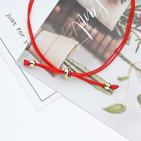 2-8 Pcs Red String Bracelet 7 Knots Kabbalah Protection Good Luck Thread Bracelets Handmade Cord Strand String Bracelets Adjustable Red String Fate Bracelets Couples Family Friends Bracelets in Kuwait