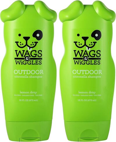 Wags & Wiggles Double Trouble 2-in-1 Dog Shampoo & Conditioner | Cleansing and Nourishing Shampoo and Conditioner for Dogs | Fruity Watermelon Scent, 16 Ounces (Pack of 2) in Saudi Arabia