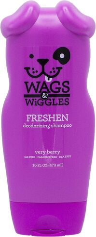 Wags & Wiggles Double Trouble 2-in-1 Dog Shampoo & Conditioner | Cleansing and Nourishing Shampoo and Conditioner for Dogs | Fruity Watermelon Scent, 16 Ounces (Pack of 2) in Saudi Arabia