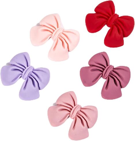 8pcs سحر الوحل كبير القوس السحر راتنجات الراتنجات اللطيفة اللطيفة لحالات الهاتف ، وإطارات الصور ، وصناديق المجوهرات ، وصناديق القرطاسية ، وحرف القصاصات DIY (الوردي) in Kuwait