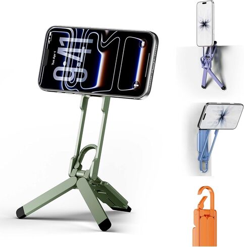 COMAN DP55 Magnetic Phone Tripod for iphone, Foldable Magnetic Mini Tripod Pocket Cell Phone Stand with Arca-Swiss, 1/4'' Screw Hole, Cold Shoe Mount, Compatible with Magsafe for iPhone 16/15/14/13/12 in Kuwait