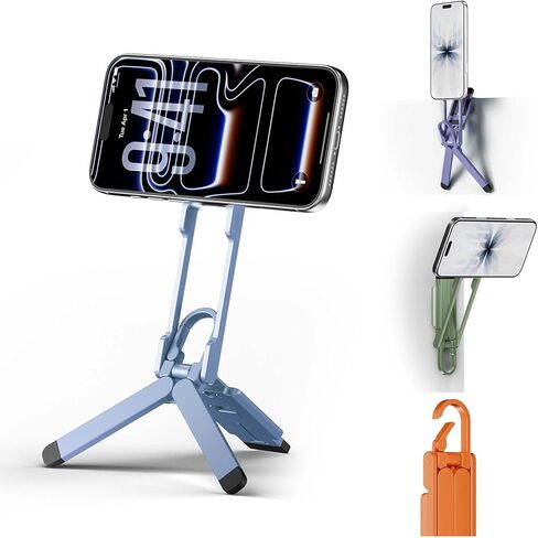 COMAN DP55 Magnetic Phone Tripod for iphone, Foldable Magnetic Mini Tripod Pocket Cell Phone Stand with Arca-Swiss, 1/4'' Screw Hole, Cold Shoe Mount, Compatible with Magsafe for iPhone 16/15/14/13/12 in Kuwait