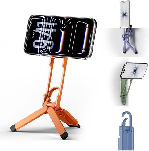 COMAN DP55 Magnetic Phone Tripod for iphone, Foldable Magnetic Mini Tripod Pocket Cell Phone Stand with Arca-Swiss, 1/4'' Screw Hole, Cold Shoe Mount, Compatible with Magsafe for iPhone 16/15/14/13/12 in Kuwait